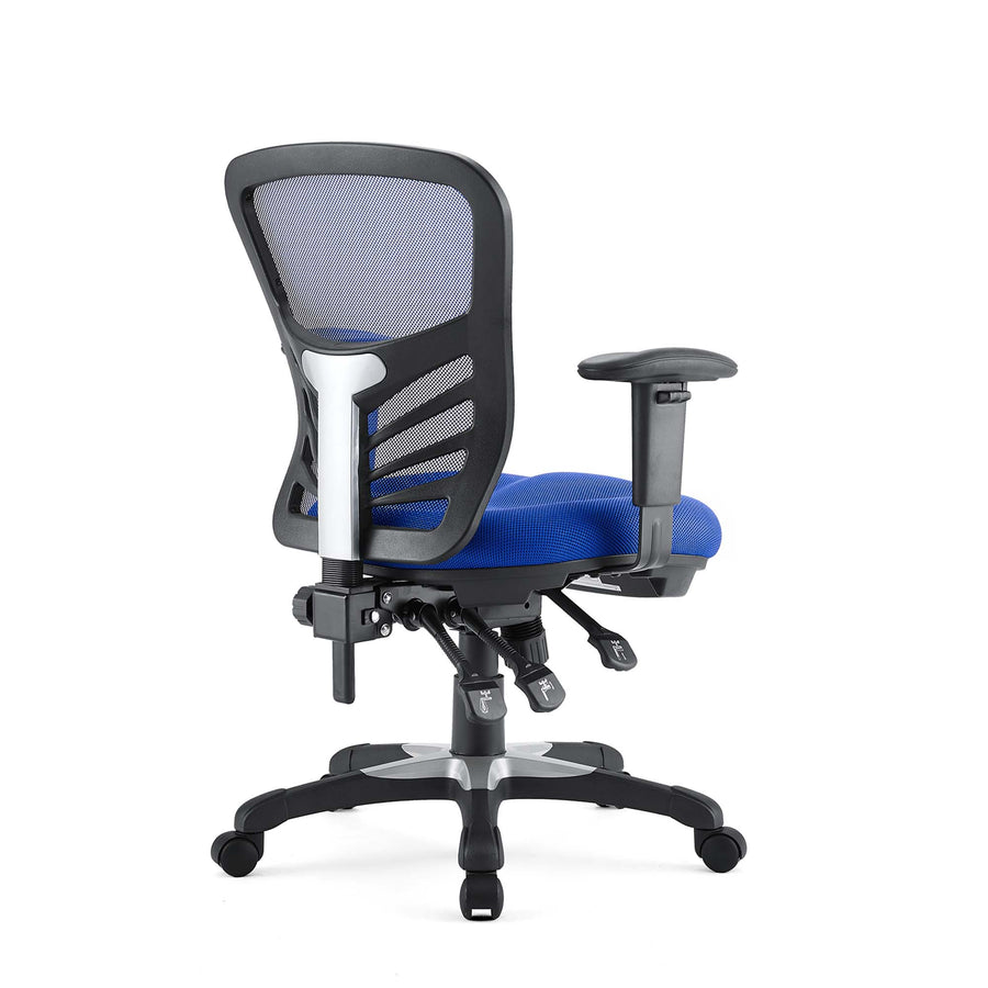 Raffia Mesh Office Chair in Blue