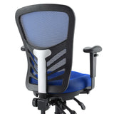 Raffia Mesh Office Chair in Blue