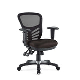 Raffia Mesh Office Chair in Brown