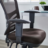 Raffia Mesh Office Chair in Brown