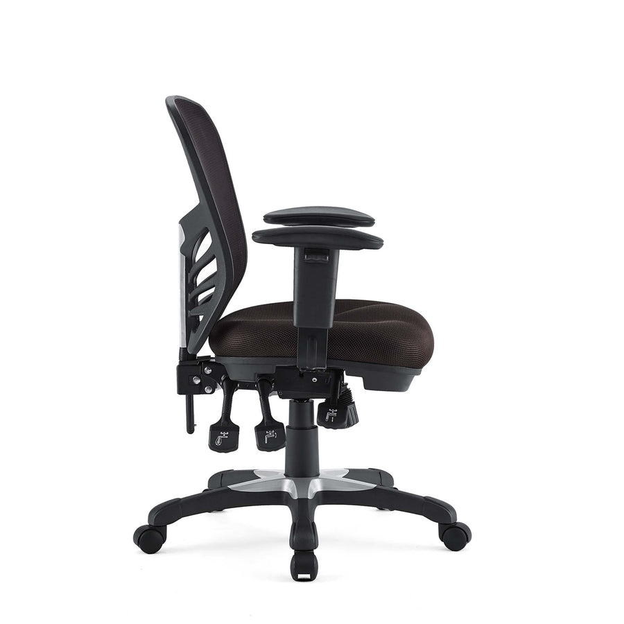 Raffia Mesh Office Chair in Brown