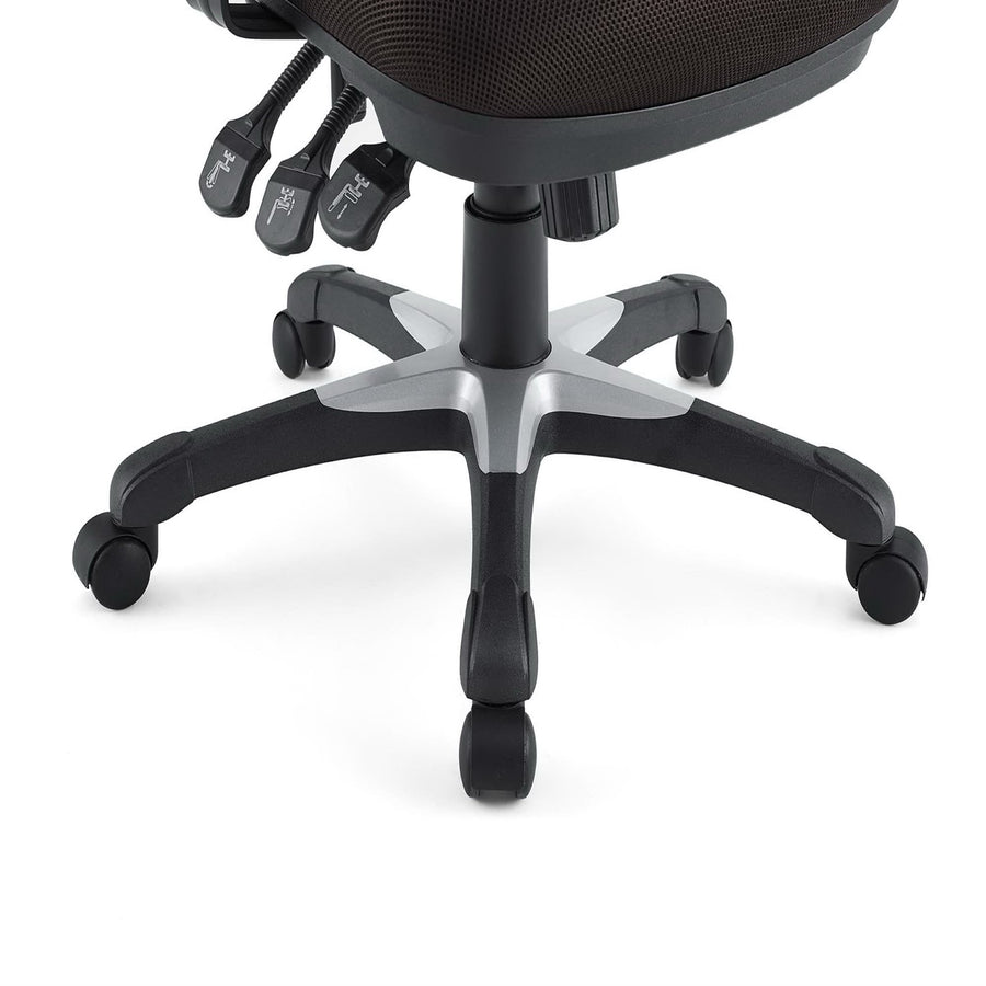 Raffia Mesh Office Chair in Brown