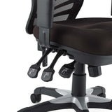 Raffia Mesh Office Chair in Brown