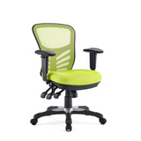 Raffia Mesh Office Chair in Green