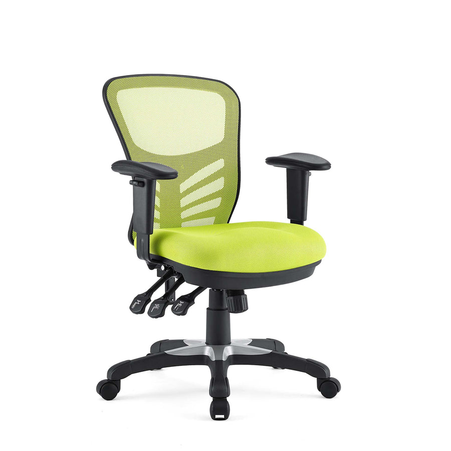 Raffia Mesh Office Chair in Green