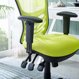 Raffia Mesh Office Chair in Green
