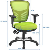 Raffia Mesh Office Chair in Green