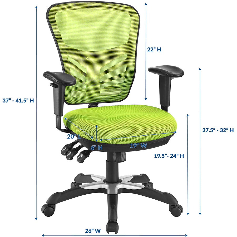 Raffia Mesh Office Chair in Green