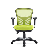 Raffia Mesh Office Chair in Green