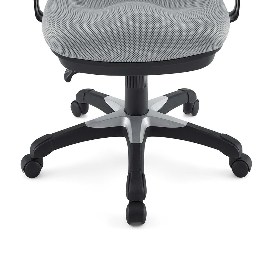 Raffia Mesh Office Chair in Gray
