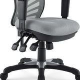 Raffia Mesh Office Chair in Gray