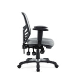 Raffia Mesh Office Chair in Gray