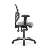 Raffia Mesh Office Chair in Gray