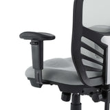 Raffia Mesh Office Chair in Gray