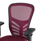 Raffia Mesh Office Chair in Red