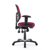 Raffia Mesh Office Chair in Red