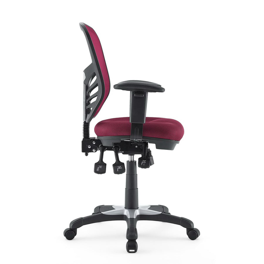 Raffia Mesh Office Chair in Red
