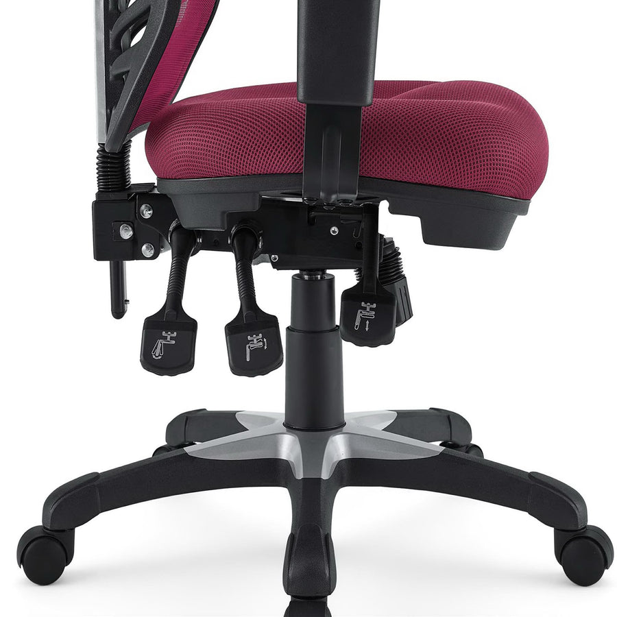 Raffia Mesh Office Chair in Red