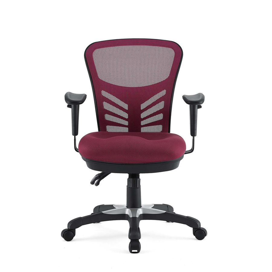 Raffia Mesh Office Chair in Red