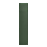 Hugo 78 Inch Fluted and Scalloped Arched Storage Cabinet in Hunter Green