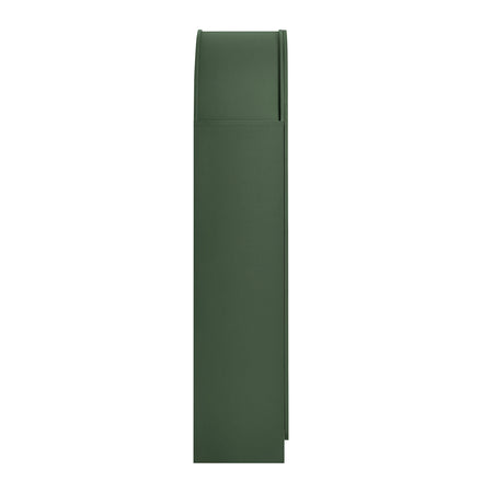 Dahlia 78 Inch Fluted and Scalloped Arched Storage Cabinet in Hunter Green
