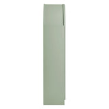 Hugo 78 Inch Fluted and Scalloped Arched Storage Cabinet in Sage