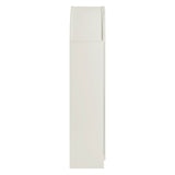 Hugo 78 Inch Fluted and Scalloped Arched Storage Cabinet in White