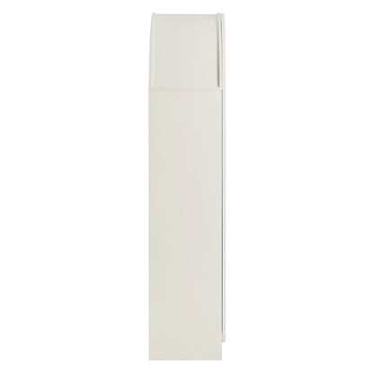 Dahlia 78 Inch Fluted and Scalloped Arched Storage Cabinet by Furniture for America