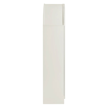 Dahlia 78 Inch Fluted and Scalloped Arched Storage Cabinet in White