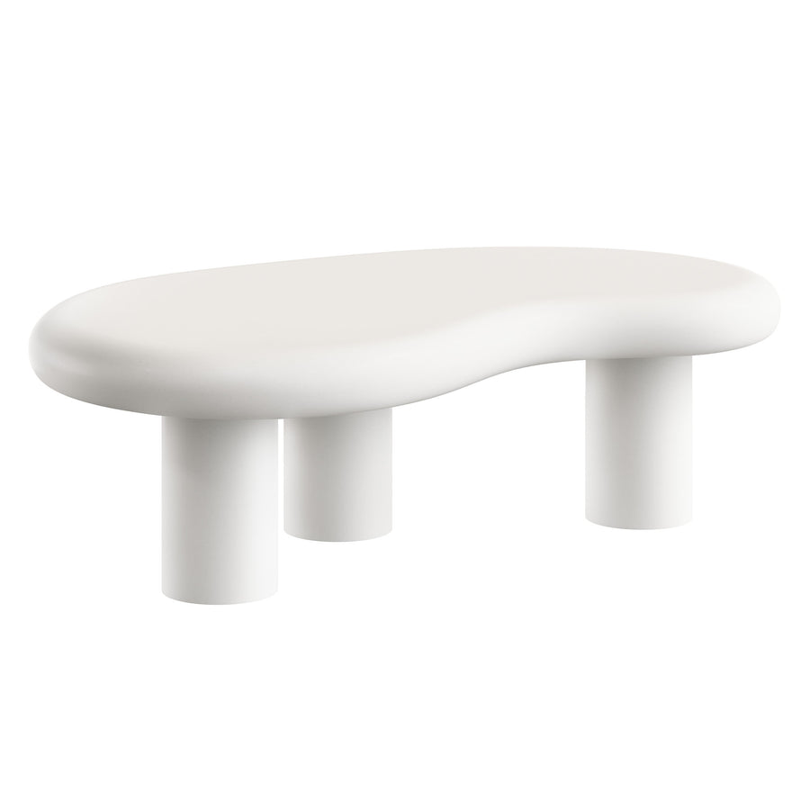 Wade Outdoor Patio Coffee Table in White