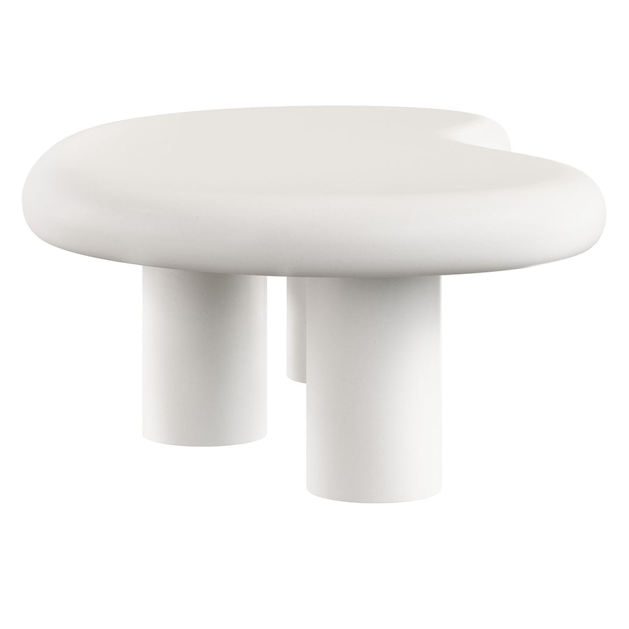 Wade Outdoor Patio Coffee Table in White