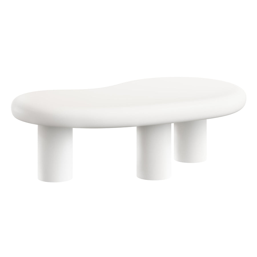 Wade Outdoor Patio Coffee Table in White