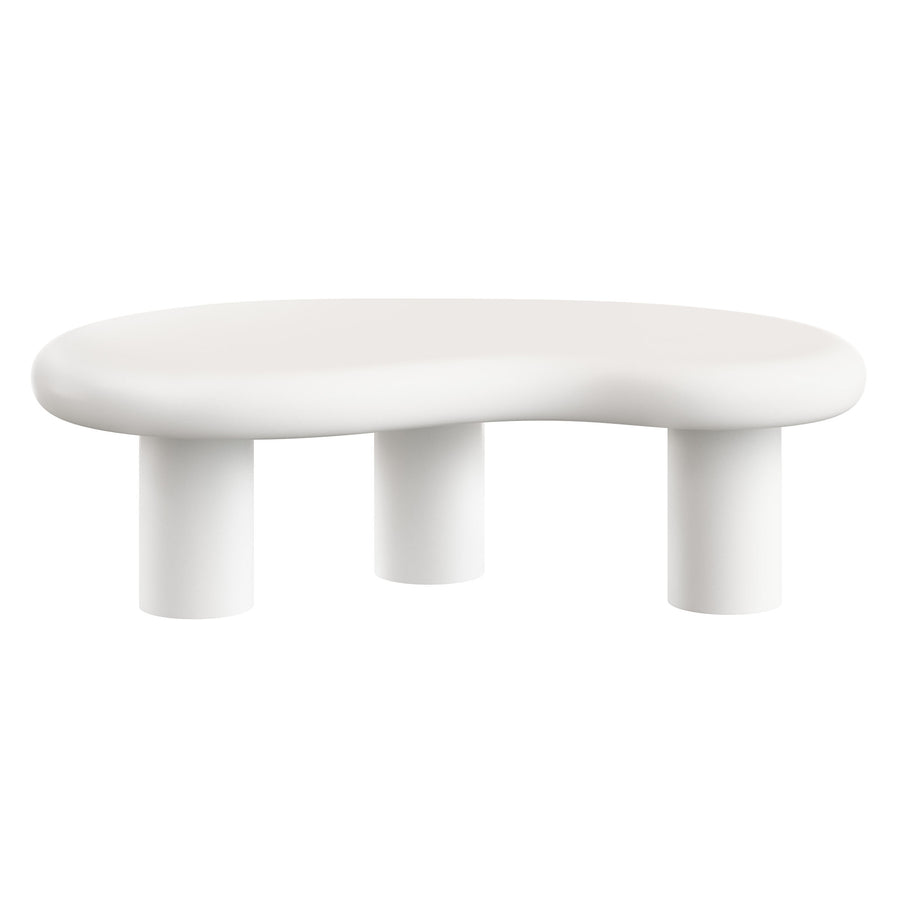 Wade Outdoor Patio Coffee Table in White