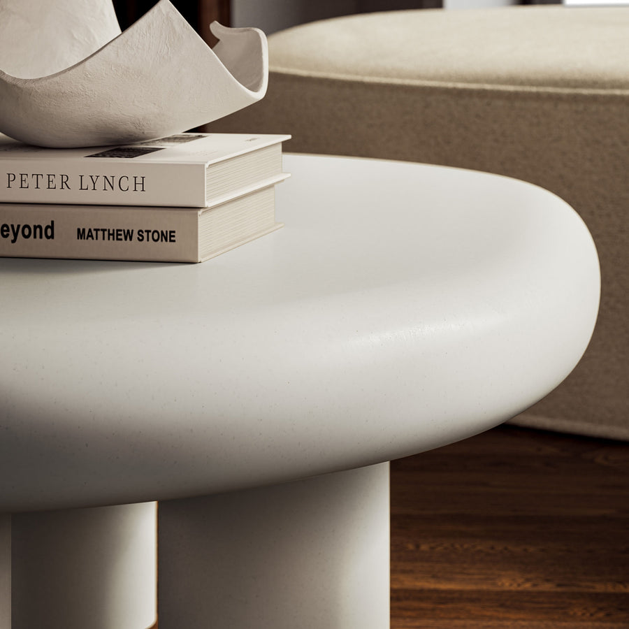 Wade Outdoor Patio Coffee Table in White