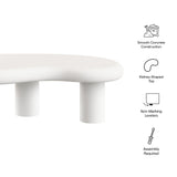 Wade Outdoor Patio Coffee Table in White