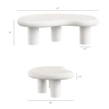 Wade Outdoor Patio Coffee Table in White