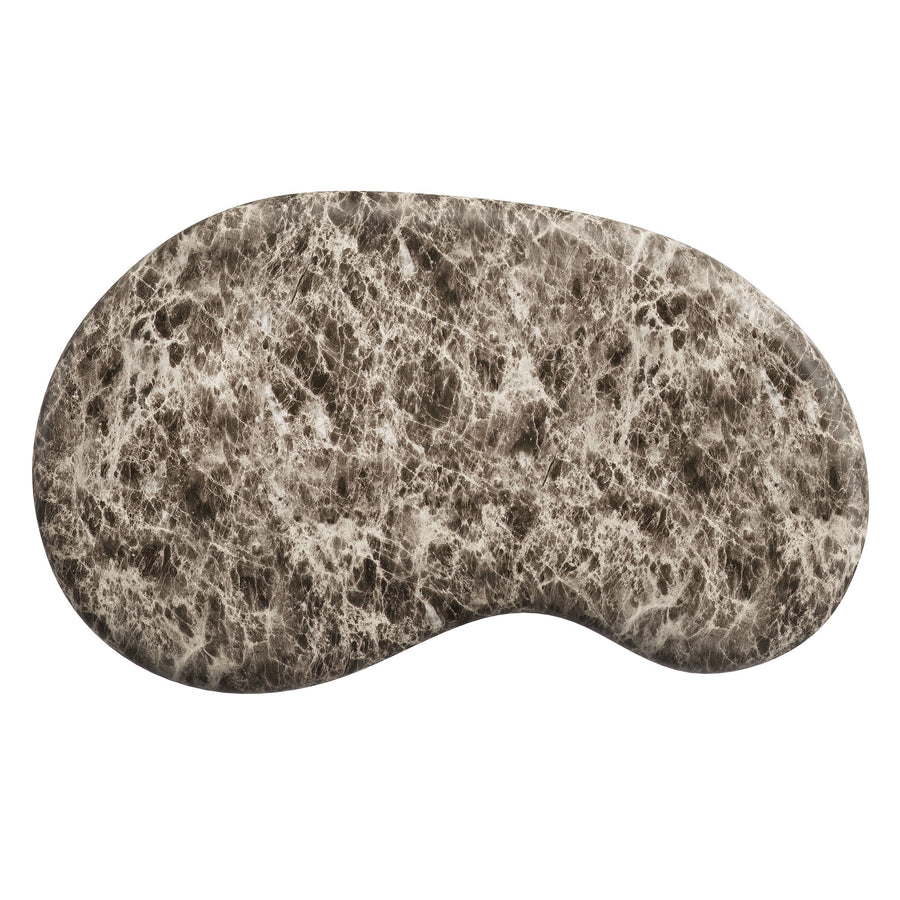 Wade Outdoor Patio Faux Marble Coffee Table in Dark Emperador Marble
