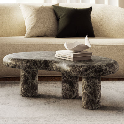 Elowen Outdoor Patio Faux Marble Coffee Table by Furniture for America