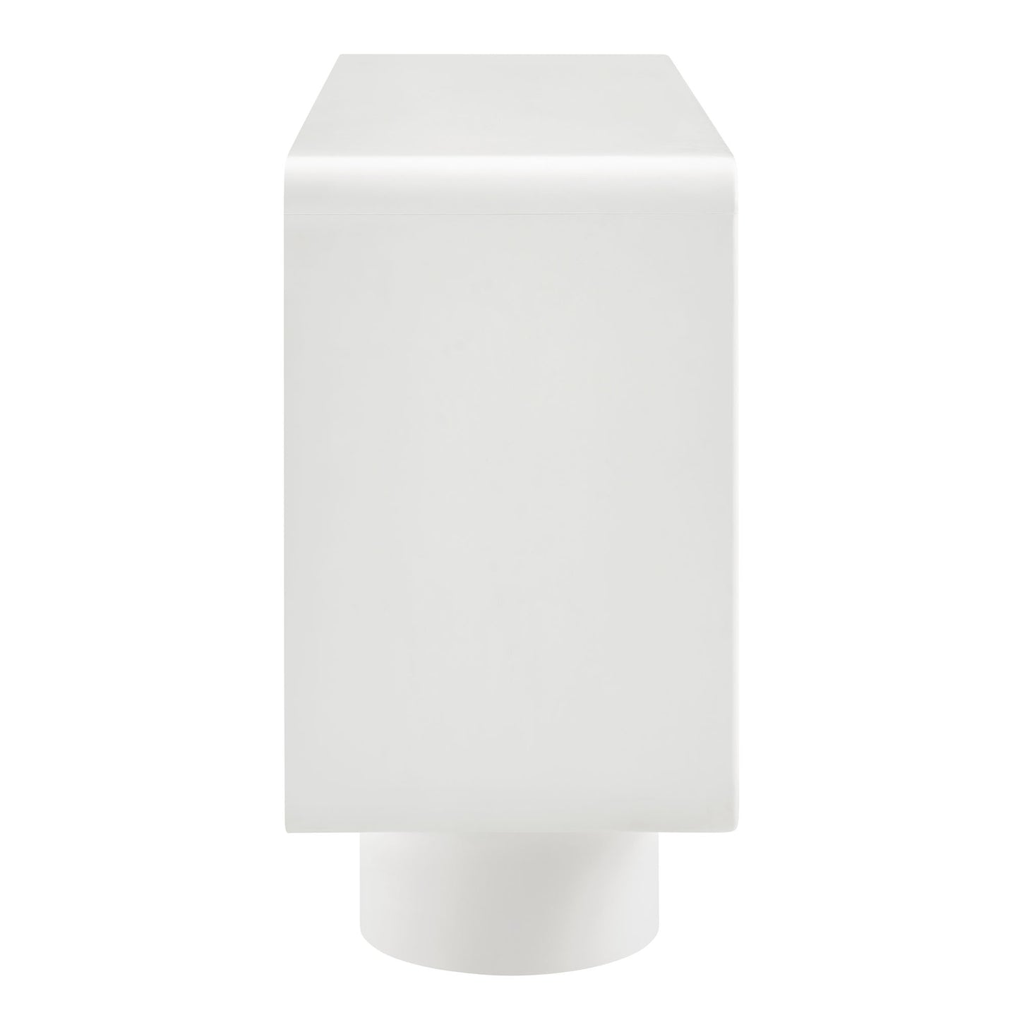 Cassia 3-Door Curved Wood Accent Cabinet in White