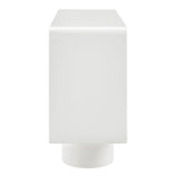 Cassia 3-Door Curved Wood Accent Cabinet in White