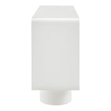 Cassia 4-Door Curved Wood Accent Cabinet in White