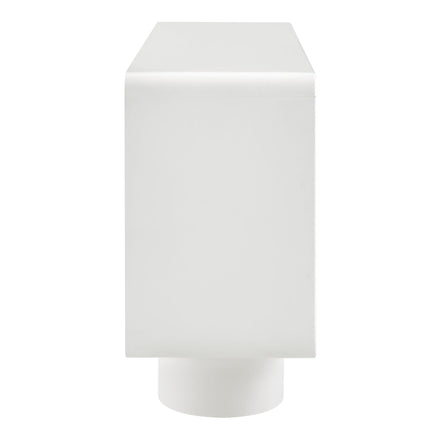 Lumo 4-Door Curved Wood Accent Cabinet in White