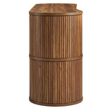 Dingle 63" Curved Fluted Sideboard Buffet Cabinet in Walnut