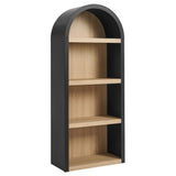 Ffion 4 Arched Display Shelf Bookcase in Black