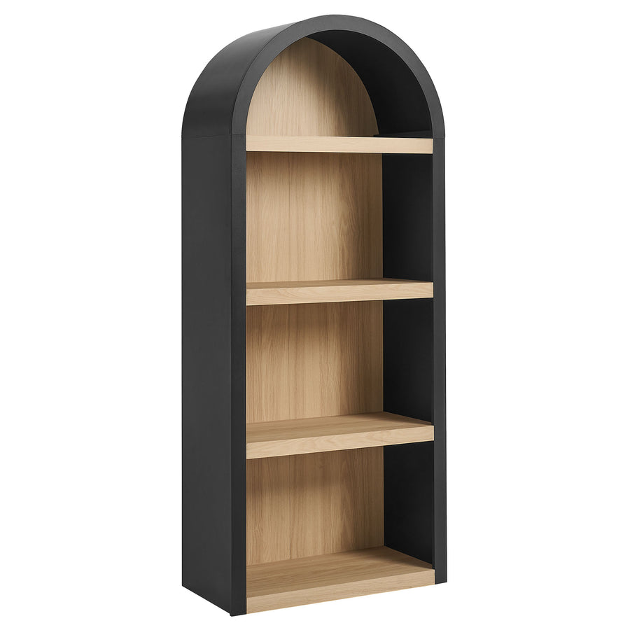 Ffion 4 Arched Display Shelf Bookcase in Black