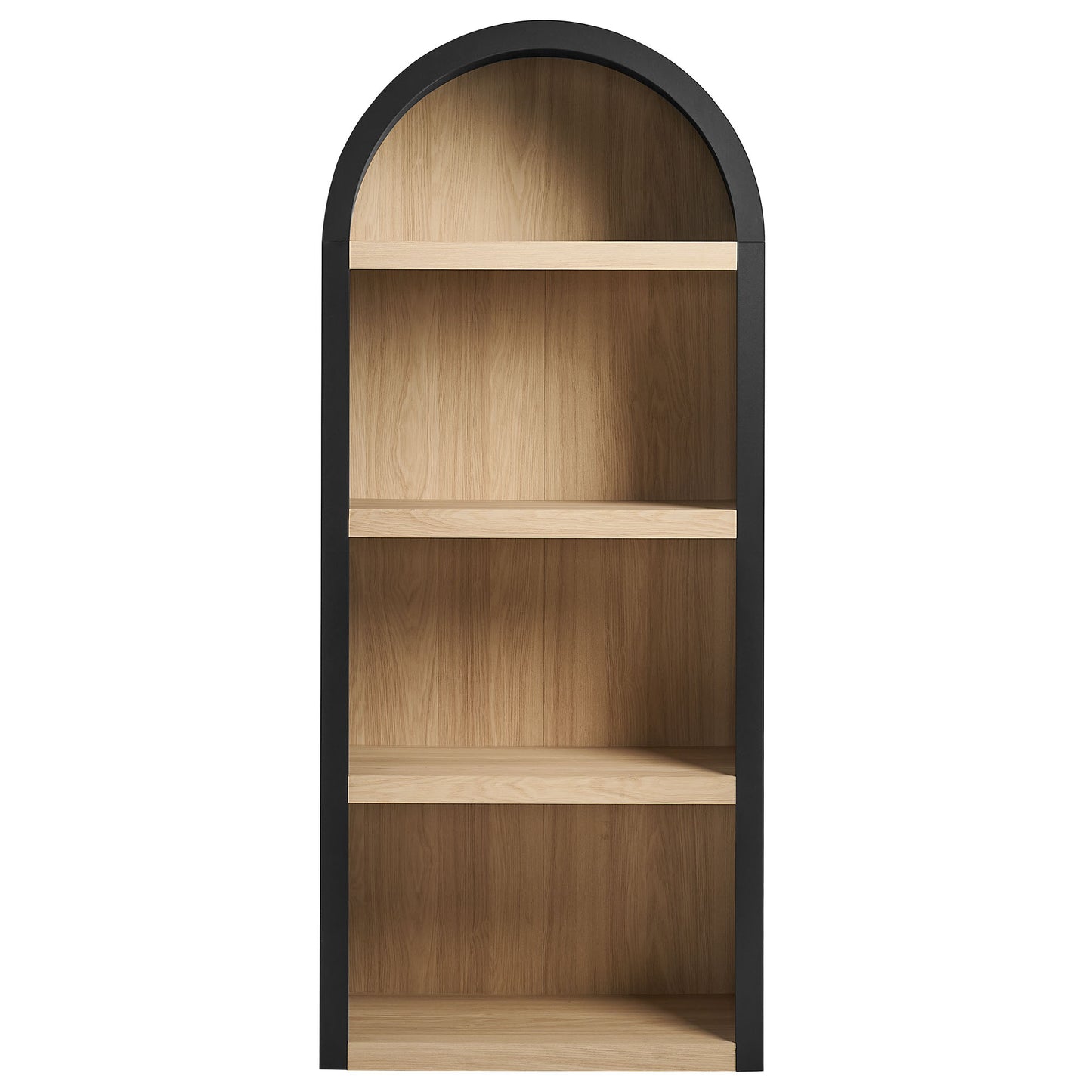 Ffion 4 Arched Display Shelf Bookcase in Black