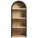 Ffion 4 Arched Display Shelf Bookcase in Black