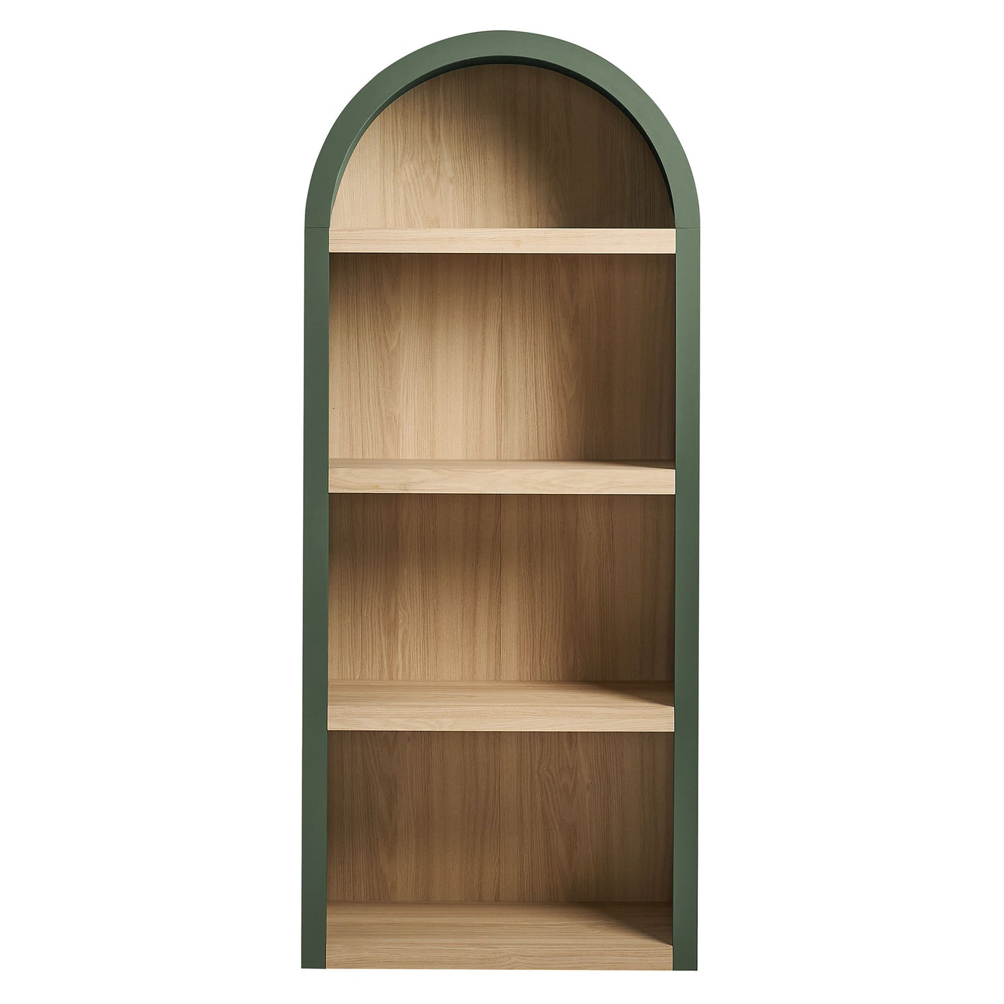 Ffion 4 Arched Display Shelf Bookcase in Hunter Green