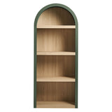 Ffion 4 Arched Display Shelf Bookcase in Hunter Green