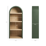 Ffion 4 Arched Display Shelf Bookcase in Hunter Green